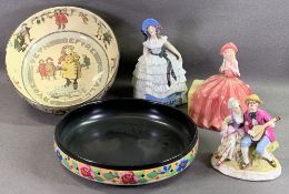 ROYAL DOULTON SERIES WARE PEDESTAL BOWL 'Goeth Before Fall Pryde', 23cms diameter, Winton