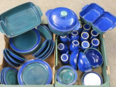 DENBY COBALT BLUE TABLEWARE - approximately 70 pieces