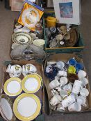 CABINET CHINA - Delft, commemorative and a large parcel of similar items. Also, Staffordshire tea