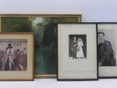 THOMAS FINCHETT oil on canvas titled - 'In the Fairy Glen, Bettws y Coed', 37.5 x 50cms, two