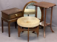 VINTAGE & MID CENTURY FURNITURE PARCEL, 4 ITEMS to include a mahogany Rogers Artist & Craftsman