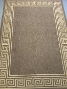 MODERN RUG - hessian type, 235 x 160cms