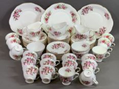 CHINA - Queen Anne 'Pink Rose' tea and tableware, approximately thirty five pieces