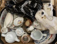 STAFFORDSHIRE DOGS, cabinet and display china including Aynsley, commemorative ETC