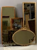 MIRRORS (5) - various sizes of decorative and dressing mirrors