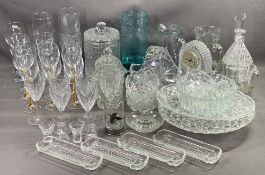 GLASSWARE - a large assortment including drinking, art glass vase and other quality glassware