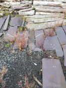 QUANTITY OF SLATE SLABS - 5ft x 2ft x 2ft the largest, approximately fifteen, plus others smaller,