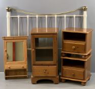 FURNITURE ASSORTMENT to include a pair of modern bedside tables, 44cms H, 46cms W, 38cms D, a wall