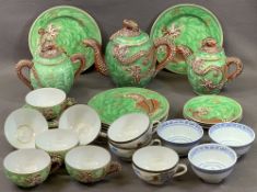 JAPANESE & OTHER TEAWARE including a dragon embossed quantity