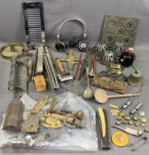 ASSORTED COLLECTABLES including 'V Acme Scoutmaster' whistle, bosun's whistle, military buttons,