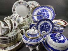 BLUE & WHITE TABLEWARE, Royal Doulton 'Camelot' tea and dinnerware, approximately thirty five pieces