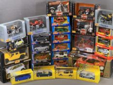 DIECAST MODEL VEHICLES - bubble packed, Burago and Maisto ETC, approximately twenty five