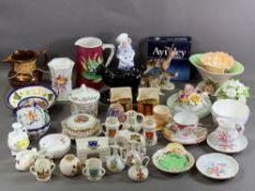 CABINET CHINA ITEMS including Continental, crested ware, Maling, Crown Derby ETC, a good assortment