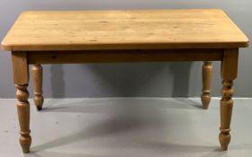 FARMHOUSE PINE KITCHEN TABLE, 78cms H, 152cms W, 89cms D