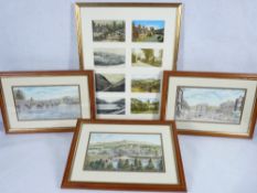 HOWARD MITCHELL limited edition prints - views of Dolgellau with a framed collage of similar vintage