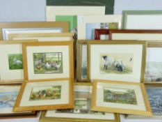 A LARGE PARCEL OF PRINTS AFTER Julie Roberts, Gwyneth Ryder, Elmer Keene, Phillip Snow and others