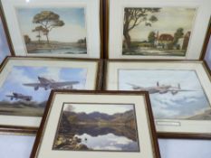 VINTAGE & LATER PRINTS GROUP (5) - to include WINSTON MEGORAN proof stamped aquatints - titled '