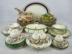 ROYAL DOULTON COUNTESS, Copeland Spode Chinese Rose, Cobalt and gilt edged Royal Worcester dinner
