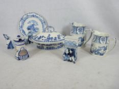 OLD CHELSEA, GRIMWADES, MINTONS & DUTCH DELFT BLUE & WHITE POTTERY GROUP