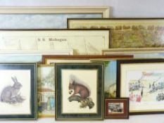A LARGE PARCEL OF MIXED AMATURE PANTINGS & PRINTS - various sizes