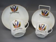 FIRST WORLD WAR COMMEMORATION CHINA - by Aynsley, a moustache cup and saucer and a coffee cup and