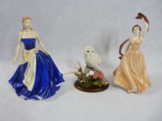 BOXED ROYAL DOULTON PRETTY LADIES 'Olivia' HN5114, Royal Grafton 'Emma' 332, hand painted by K