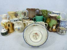 TUSCAN DECORO, BURLEIGH WARE, BRANNAM and other collectable jugs and pottery group (2 boxes)