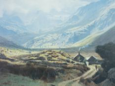 DAVID WOODFORD coloured limited edition print (244/1000) - entitled 'Nant Ffrancon', signed in full,