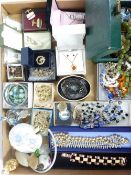 VINTAGE & LATER COSTUME JEWELLERY, collectable scent bottles, Masonic badges, ETC to include