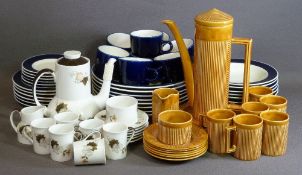 ROYAL DOULTON 'WESTWOOD' COFFEE SET, a quantity of Japan cobalt blue coloured tableware and other