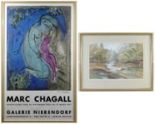MARC CHAGALL colour lithograph Galerie Nierendorf (Berlin) exhibition poster for 24 Nov 1980 - 17