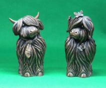 JENNIFER HOGWOOD limited edition (7/295 & 164/295) cold cast sculptures - 'Angus' & 'Heather', two