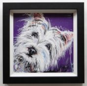 SAMANTHA ELLIS embellished limited edition (25/30) giclee print canvas on board - entitled verso '