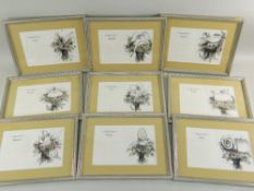 RONALD SEARLE (British, b.1920) set of nine colour lithographs on wove from an edition of 50 -