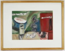 WILL DATSON oil on paper - 'Garden (Bird Tile)', signed and dated 1996, inscribed verso on Martin