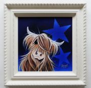JENNIFER HOGWOOD embellished limited edition (21/195) giclee print canvas board - entitled verso '