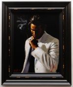 FABIAN PEREZ hand embellished limited edition (62/195) giclee on canvas -'Marcus III', featuring a