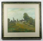 GLEN SELDON mixed media - Welsh Cottage, signed, 45 x 51cms Provenance: With Rogers Jones & Co.