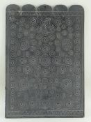 A RARE 19TH CENTURY OGWEN VALLEY SLATE CARVED PANEL by a quarryman of Penrhyn Quarry, near Bethesda,