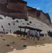 SIR KYFFIN WILLIAMS RA limited edition (72/150) print - Patagonian landscape with grazing horses,