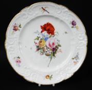 NANTGARW PORCELAIN PLATE circa 1818-1820, from the Brace Service, painted in London, with centred