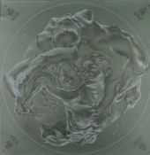 ANTHONY BRANDT lithographic print on green paper - entitled 'Love Enveloping the World', published