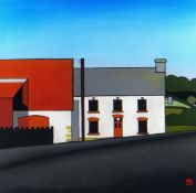 TOM JONES RCA pastel - The Plough and Harrow in Upper Chapel, monogrammed, 47 x 47cms Provenance: