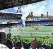 NICK HOLLY limited edition (49/50) print - Swansea City FC playing at the Vetch Field, signed, 30