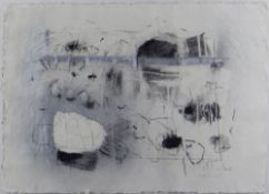 BRENDAN STUART BURNS mixed media - abstract 'Pembrokeshire Beach Drawing', signed and dated 2008, 30