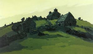 SIR KYFFIN WILLIAMS RA limited edition (64/150) print - 'Hendre Waelod', signed fully in pencil,