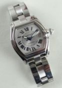 CARTIER ROADSTER BRACELET WATCH, ref. 2510, c. 2003, serial number 206842CE, Cal.120, nickel