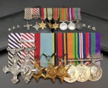 WING COMMANDER REX SOUTHERN SANDERS OBE (1922-2017) WWII medal group comprising DFC (Distinguished