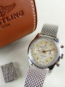 BREITLING TRANSOCEAN CHRONOGRAPH BRACELET WRISTWATCH, ref. AB0154, c. 2014, no. 708/2000 models