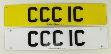 VEHICLE REGISTRATION CCC1C ON RETENTION Provenance: private collection north Wales